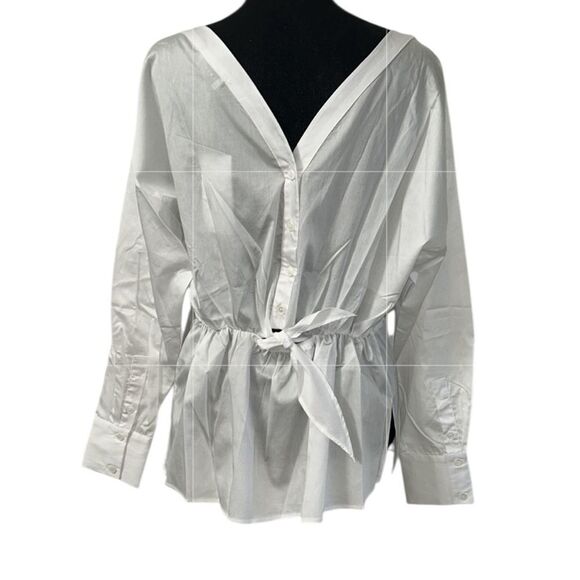 Anthropologie Harshman Cotton Button Back Oversized Top(Size XS) - Picture 4 of 9